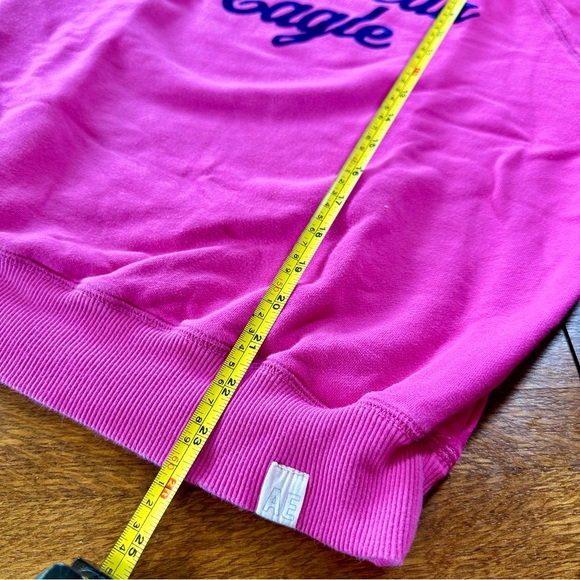 AE Oversized Crew Neck Hot Pink Sweatshirt - Picture 4 of 4